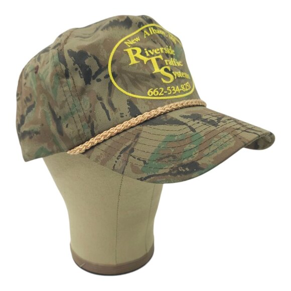 Riverside Traffic Systems Camo Rope Snapback Cap Trucker Baseball Hunting Hat - Picture 3 of 14